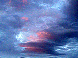 The high cloud which was dyed after the sunset, being roseate