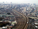The Superexpress "Shinkann-sen" and the direction of Omiya city.